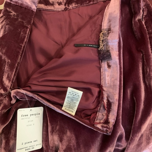 $450 Free People Perfect Illusion Velvet Suit 8 - Picture 11 of 14